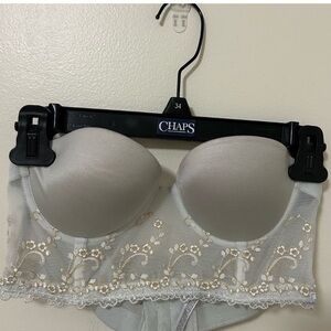 Aerie Ivory Lace Strapless Bra